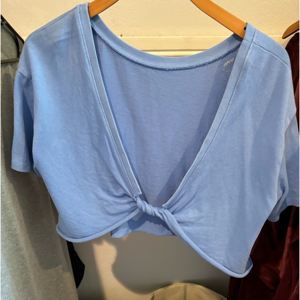 aerie twist front crop top